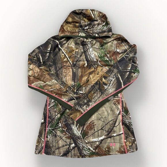Under Armour ColdGear Camo Hoodie Realtree Pattern Scent Control Women’s XL - Picture 1 of 5